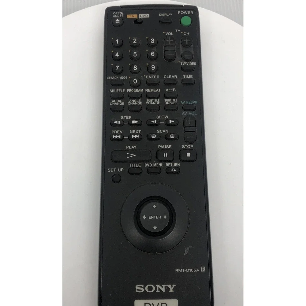 Sony DVD Player Remote‎ Control RMT-D105A Black - Tested and Works Requires 2 AA